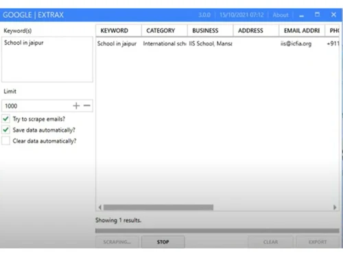 mink infotech data extraction system extrax