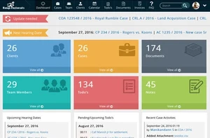 Managemylawsuit dashboard