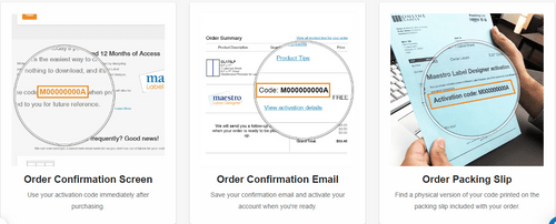 maestro label designer order