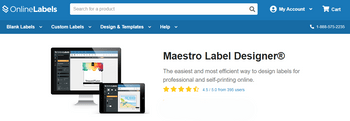 maestro label designer webpage