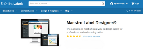 maestro label designer webpage