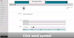 binfer message dashboard