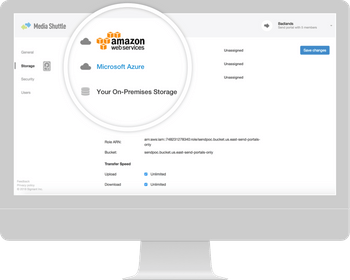 Media Shuttle amazon webservice