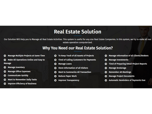 Aarvi Real Estate Solution features