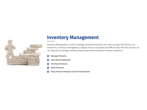 Aarvi Real Estate Solution inventory management