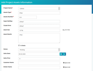 Real Estate Solution Basic project detail page