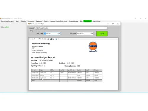 PetroGem Petrol Pump Management-report leger