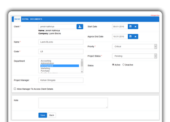 Aarvi Task Management System basic information