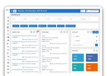 Aarvi Task Management System dashboard