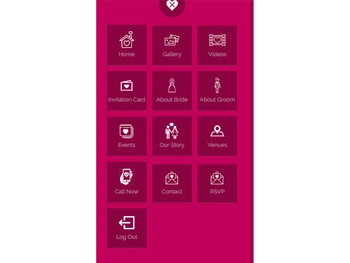 Aarvi Wedding Application mobile app dashboard