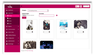 Aarvi Wedding Application photos uploading