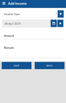 Aarvi Expense Manager add income transaction