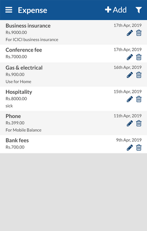 Aarvi Expense Manager expense managemett