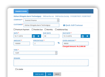Aarvi Finance Management System finance management