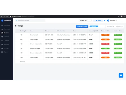 GoSchedule-Bookings