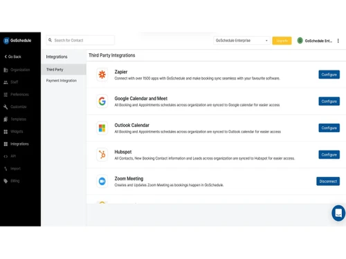 GoSchedule-Third party Integration