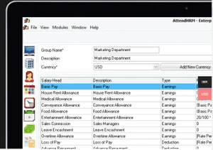 AttendHRM Payroll basic pay