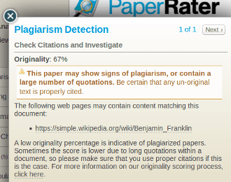 Paperrater plagiarism