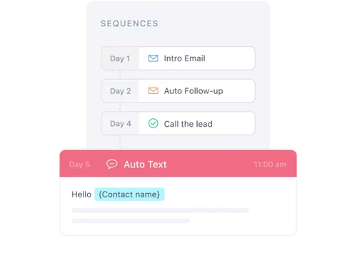 salestack crm autotext