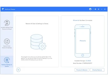 itransor for ios-settings