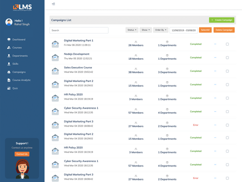 krademy campaigns list