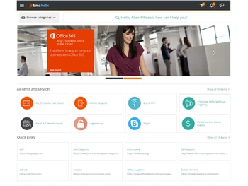 BMC Helix Digital Workplace categories