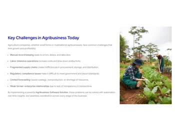Amity Agriculture ERP-Key challenges