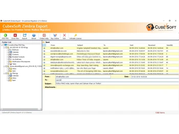 Zimbra Converter-Sent file