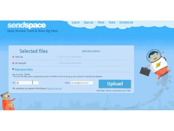 sendspace dashboard