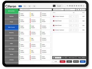 Ciferon KDS dashboard