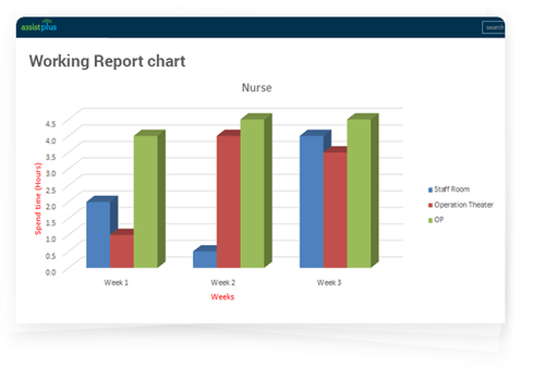 AssistPlus for Hospital working report chart