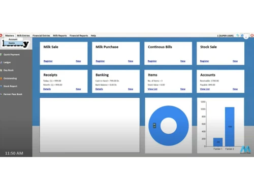 modern webz milk dairy software items