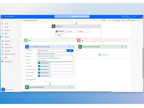 microsoft power automate invoices