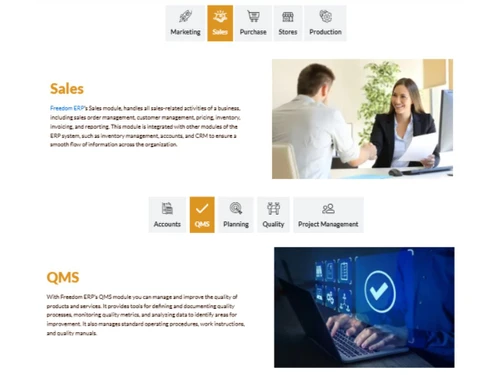 Freedomsoft ERP-Sales & QMS
