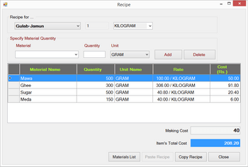 Neviscater menu management