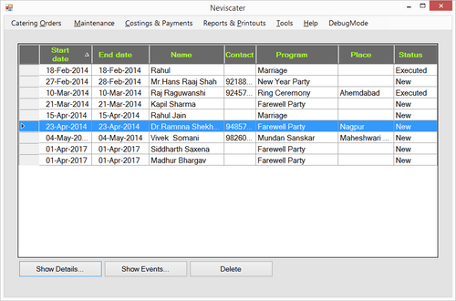 Neviscater contact management