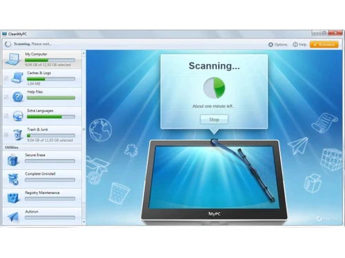 CleanMyPC scanning