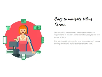 Digirestro POS-Navigation Billing Screen