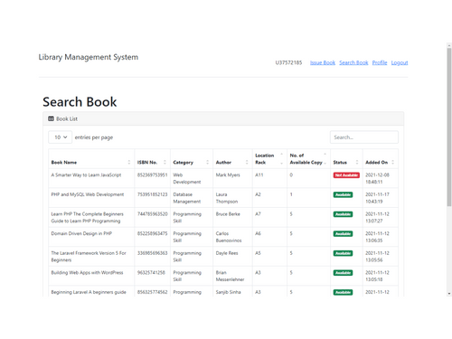 Edusys Library Management dashboard
