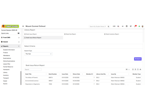Edusys Library Management circulation control