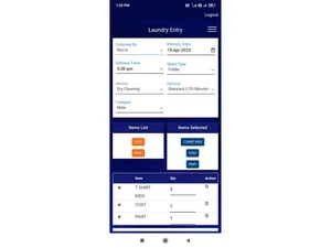 MyHotelline Laundry entry