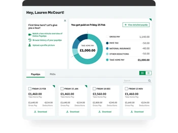 Sage Payroll Payslips Employee Pay Breakdown