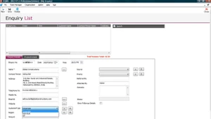 Spinso Sales CRM enquiry list
