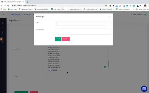 Taxadda GST STatus add tag