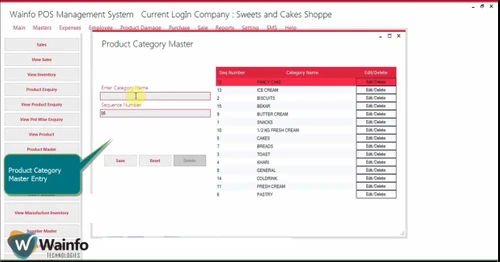 Wainfo Pos Software product category