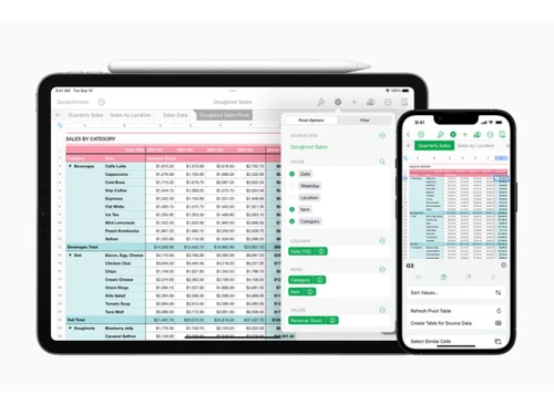 iWork spreadsheets