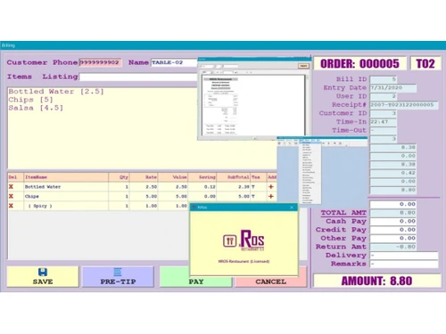 nros-restaurant bill dashboard