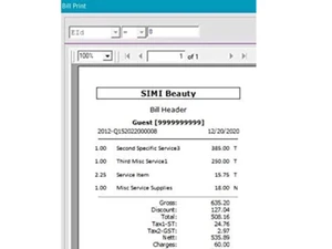 NSRV Service Billing Software invoice