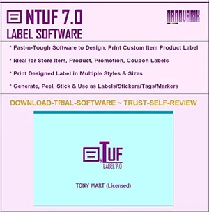 NTUF Label Sticker Printing trial