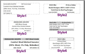 NTUF Label Sticker Printing styles